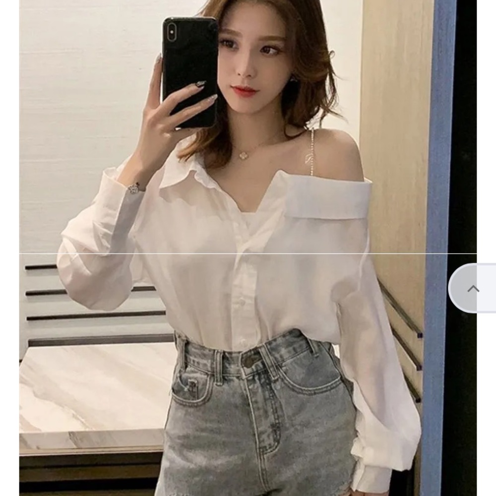 Asymmetrical crystal strap top